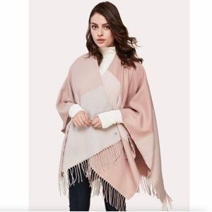 Soia & Kyo Yadira Scarfigan Poncho Cape Light Pink One Size